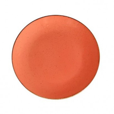 Тарелка круглая 240мм Orange Porland 187624/O оранжевая фарфор-2