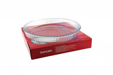 Форма для запекания круглая Borcam 32см стеклянная Pasabahce 59014