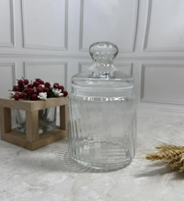 Банка для сыпучих Jar Striped 0,75л с крышкой Luminarc V9602-1