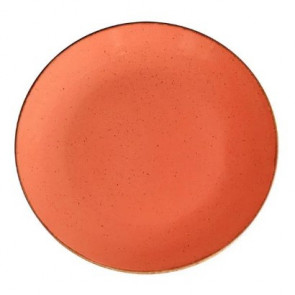 Тарелка круглая 280мм Orange Porland 187628/O оранжевая фарфор-1