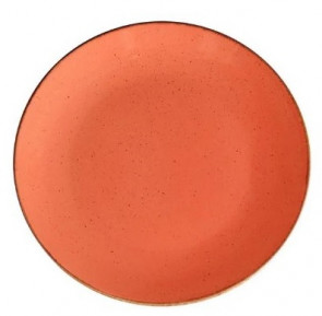 Тарелка круглая 300мм Orange Porland 187630/O оранжевая фарфор-1