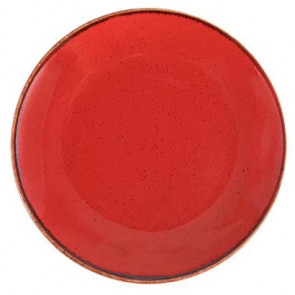 Тарелка круглая 300мм Red Porland 187630/R красная фарфор-1