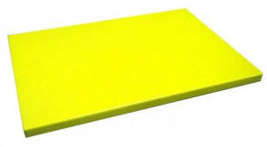Доска разделочная гладкая желтая 60x40x2 см Helios 7923 пластик