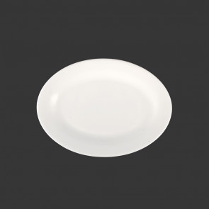 Фарфоровая овальная тарелка Helios экстра белый O113 26*18см