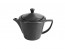 Чайник с крышкой 500мл Porland 938405/Bl черный фарфор-2